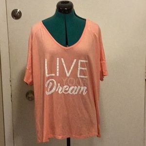 Yoga Top by BCG Plus 1X short sleeves